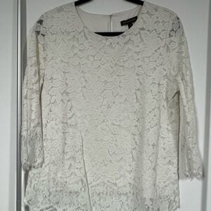 Banana Republic Cream Lace Blouse